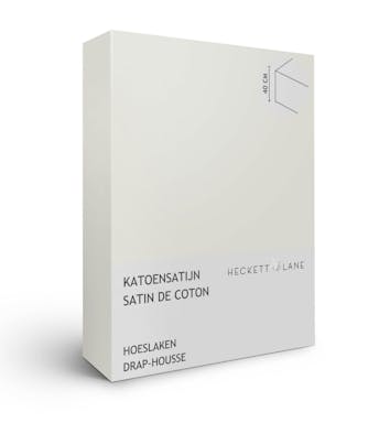 Heckett Lane drap-housse Elementi Off White Satin de coton (coin 40 cm)