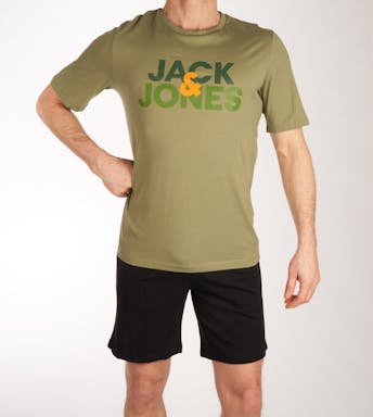 Jack & Jones pyjama korte broek Jacula Tee And Shorts Set Heren