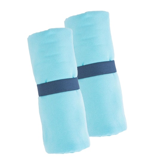 Jules Clarysse set de serviettes 2 pièces microfibre bleu clair/aqua