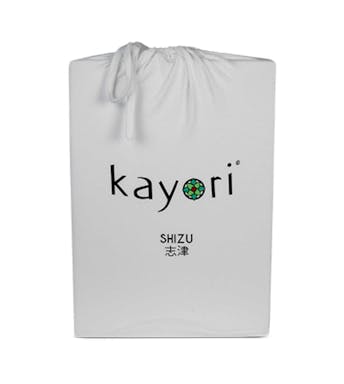 Kayori drap-housse Shizu Grey Jersey de coton (coin 35 cm) 140-160 x 200-220 cm