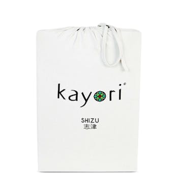 Kayori drap-housse Shizu Offwhite Jersey de coton (coin 35 cm) 90-100 x 200-220 cm
