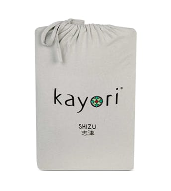 Kayori hoeslaken Shizu Sand katoenjersey (hoek 35 cm) 1-persoons