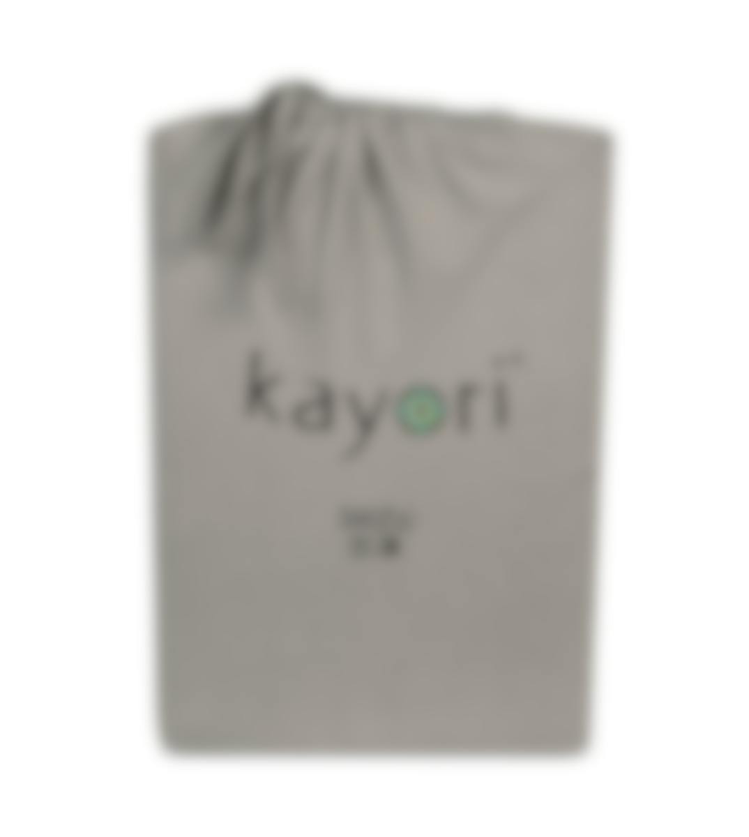 Kayori drap-housse Shizu Taupe Jersey de coton (coin 35 cm) 140-160 x 200-220 cm