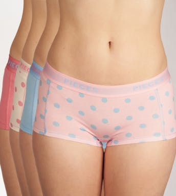 Pieces short 4 pack Pclogo Lady Boxers Dames