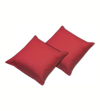 Sleepnight taie d'oreiller rouge coton set de 2