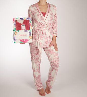 Promise 3-delige pyjama lange broek Cerise Dames