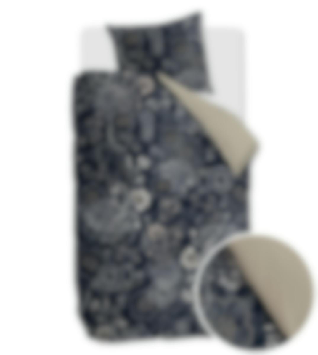 Rivièra Maison housse de couette Floral Paisley Dark Blue Coton 140 x 200-220 cm
