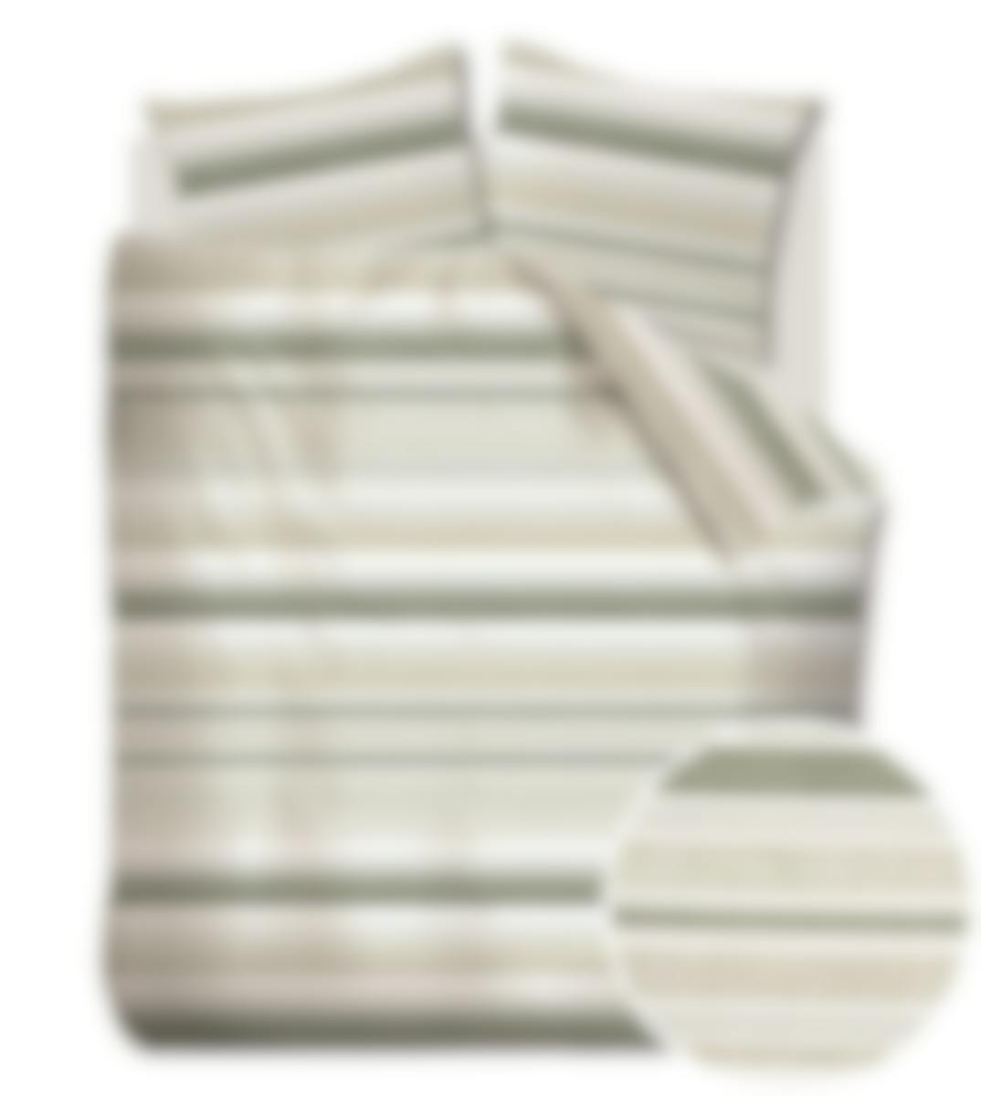 Rivièra Maison housse de couette Sturdy Stripe Grey Green Coton 240 x 200-220 cm