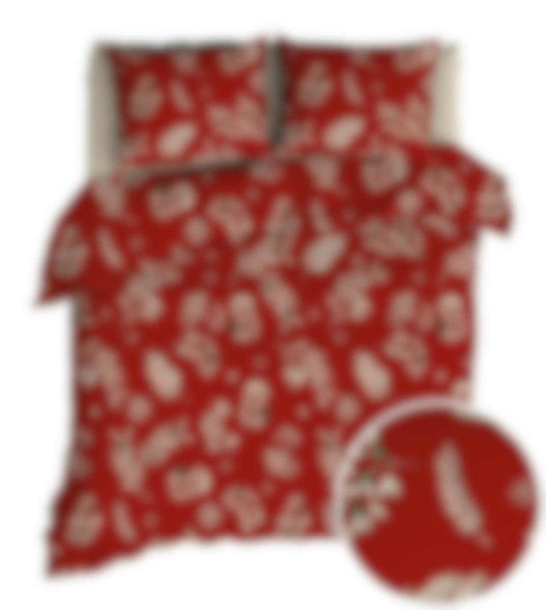 Romanette dekbedovertrek Lizollo Red Flanel 260 x 200-220 cm