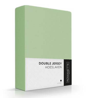 Romanette hoeslaken dusty green double jersey (hoekhoogte 30 cm)
