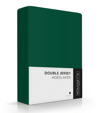 Romanette hoeslaken Forest Green Double Jersey Katoen (hoek 18-30 cm) 80-100 x 200-220 cm