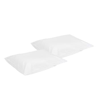 Sleepnight taie d'oreiller pour oreiller à eau blanc flanelle set de 2 55 x 75 cm
