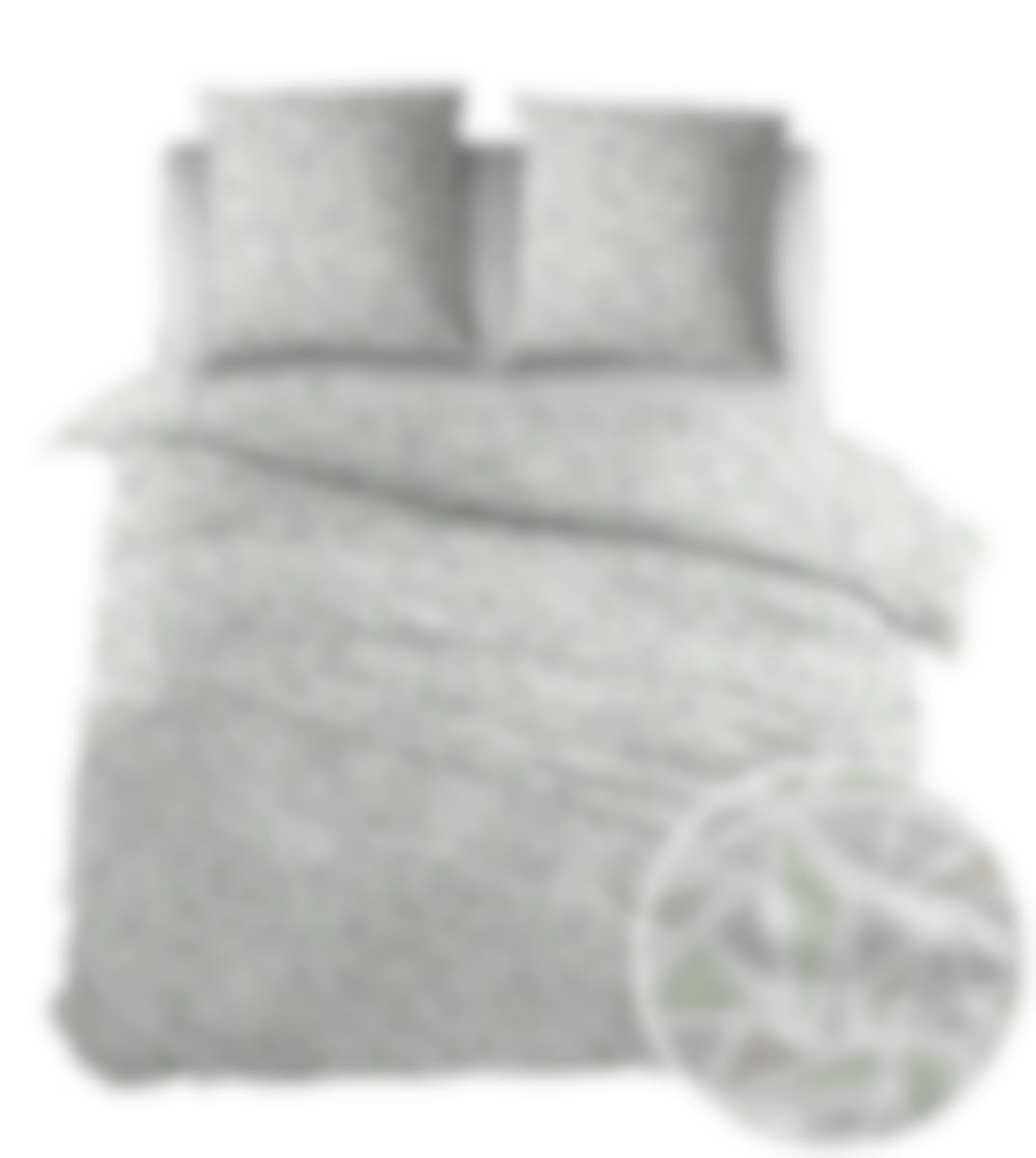 Sleepnight dekbedovertrek Elyn Grey Green Flanel 200 x 200-220 cm