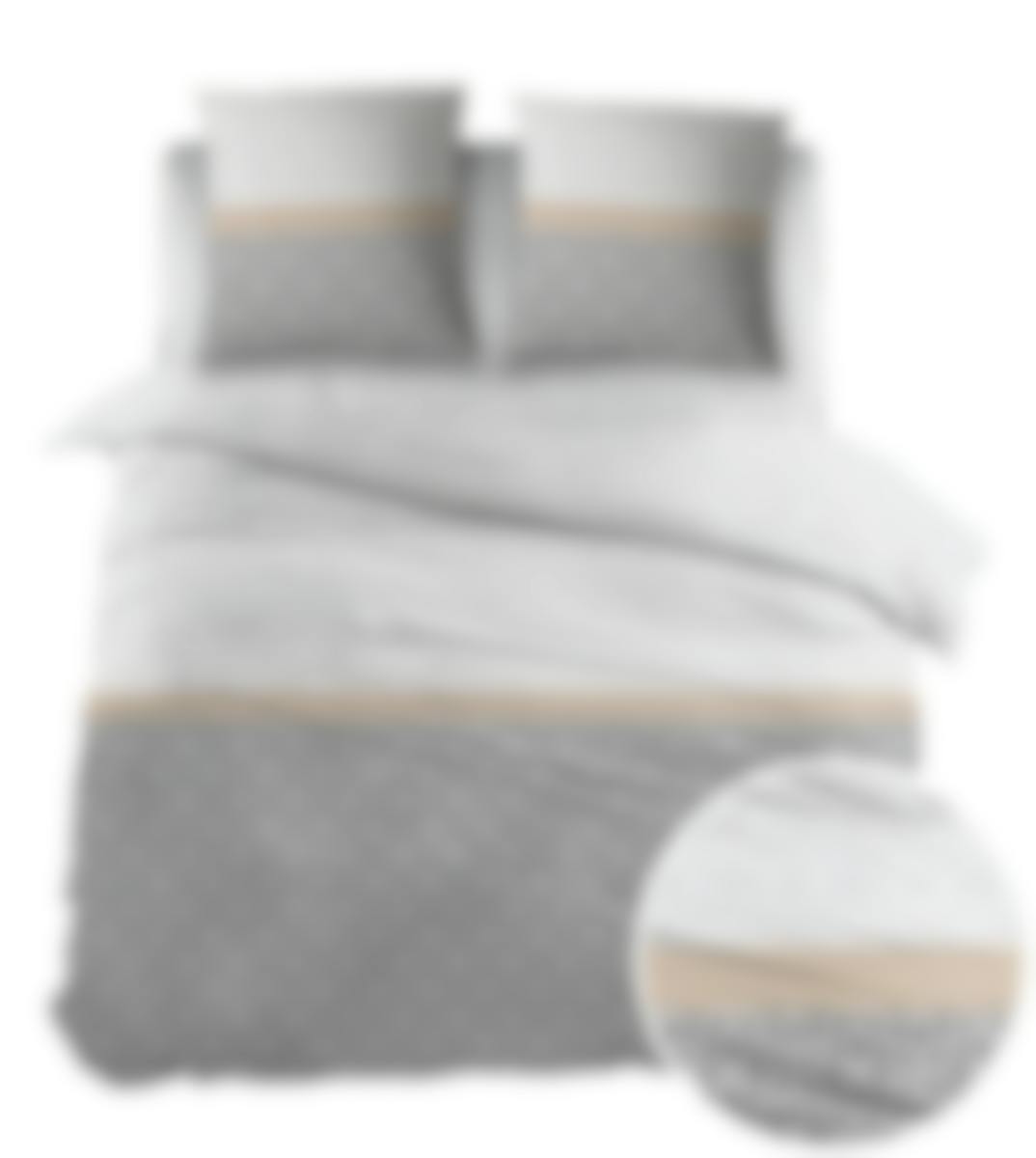Sleepnight housse de couette Evay Grey Taupe Flanelle 200 x 200-220 cm