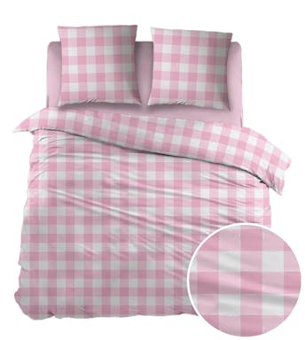 Sleepnight dekbedovertrek Lies Pink Flanel 200 x 220 cm