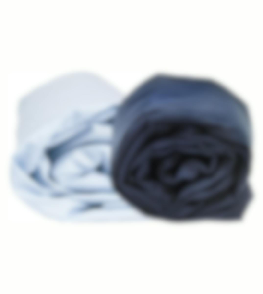 Sleepnight drap-housse bleu/marine coton (coin 25 cm) set de 2