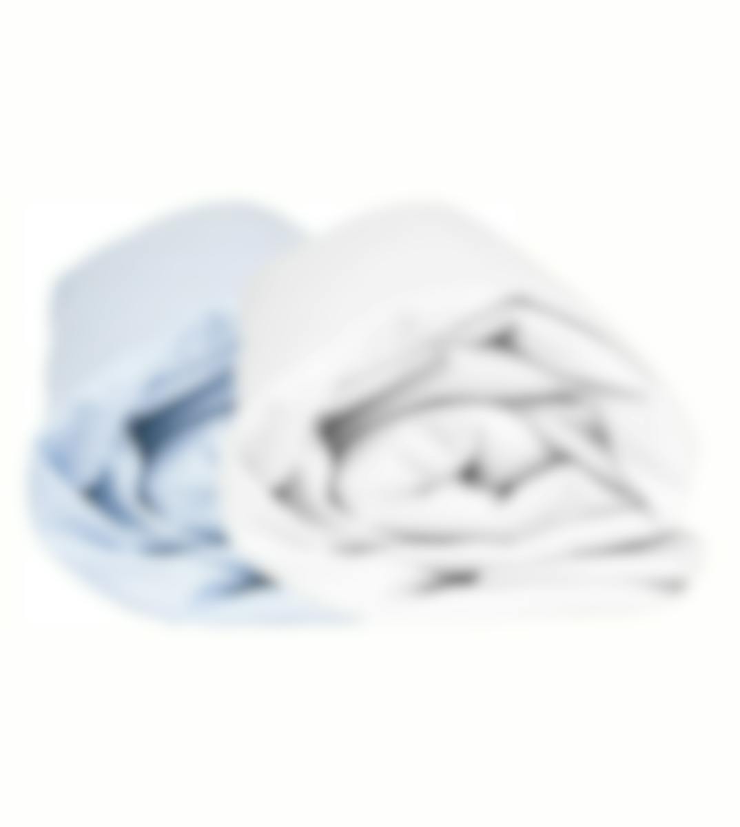 Sleepnight drap-housse blanc/bleu coton (coin 25 cm) set de 2