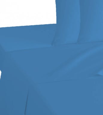 Sleepnight set drap de lit bleu flanelle 180 x 290 cm