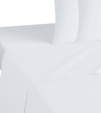 Sleepnight set drap de lit gris coton 180 x 290 cm