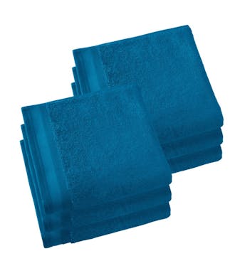 De Witte Lietaer serviette de bain Contessa bleu pacifique 50 x 100 cm set de 6