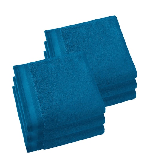De Witte Lietaer handdoek Contessa pacific blue 50 x 100 cm set van 6