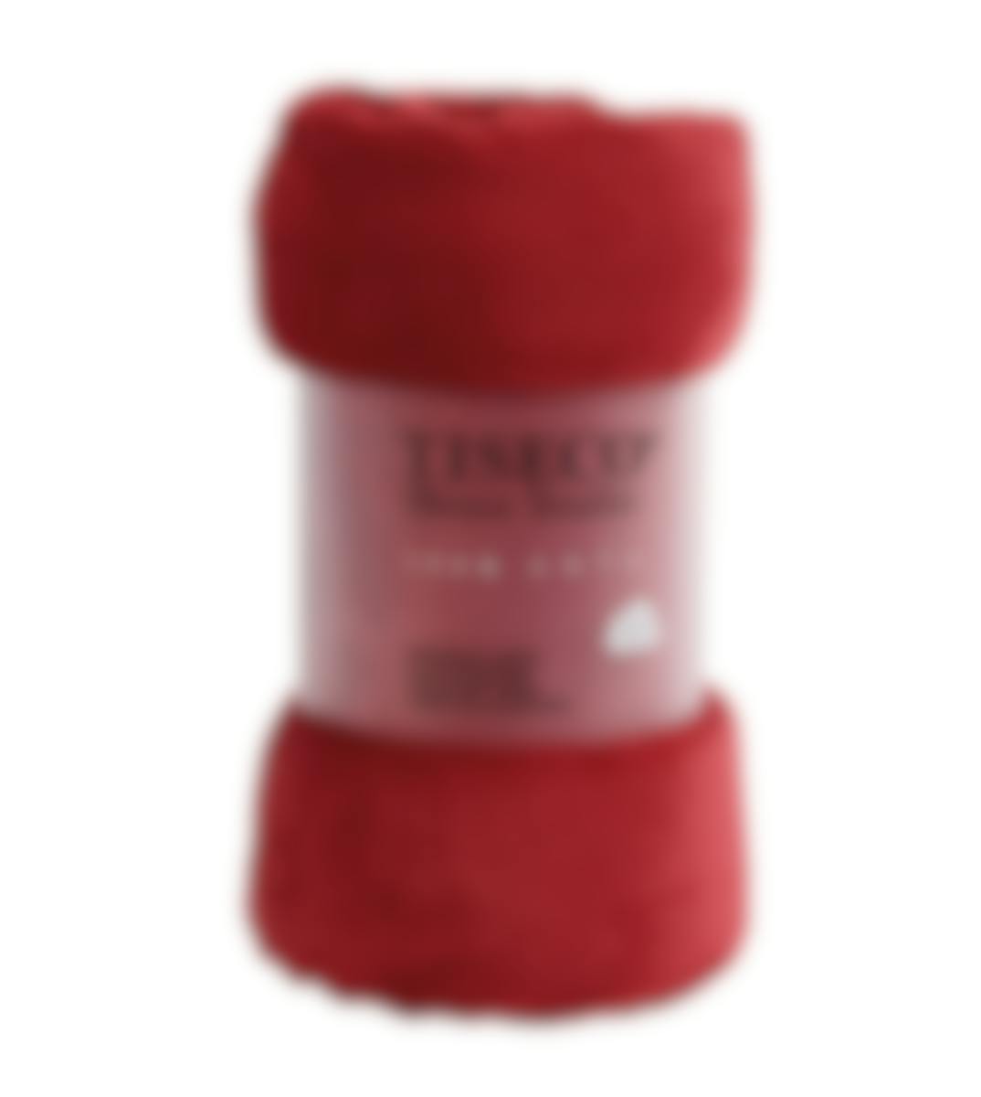 Tiseco Home Studio plaid soft uni rood microflanel