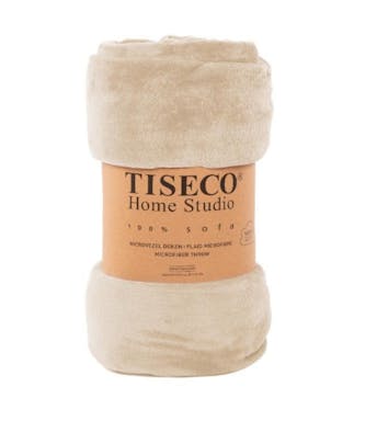 Tiseco plaid Cosy soft uni ivoire microflanelle 130x160 cm 130 x 160 cm