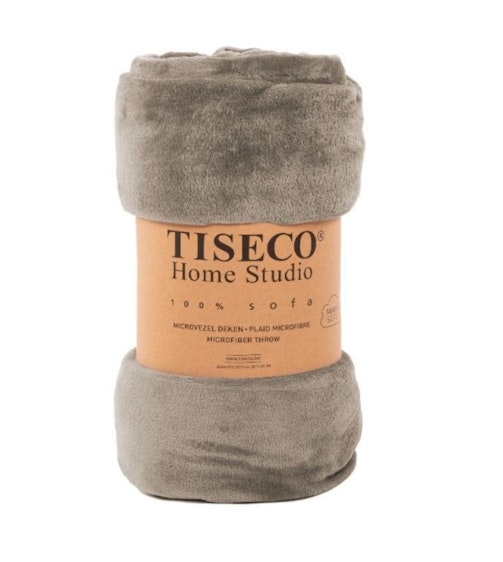 Tiseco Home Studio plaid taupe microflanel 130x160 cm