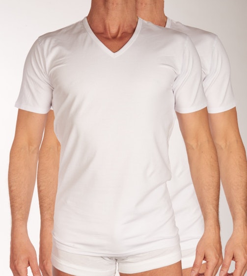 Tom Tailor T-shirt V-hals 2 pack Stretch Cotton H