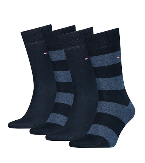 Tommy Hilfiger chaussettes 4 paires Men Sock Fun Rugby Hommes