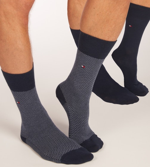 Tommy Hilfiger chaussettes 2 paires Herringbone Sock H