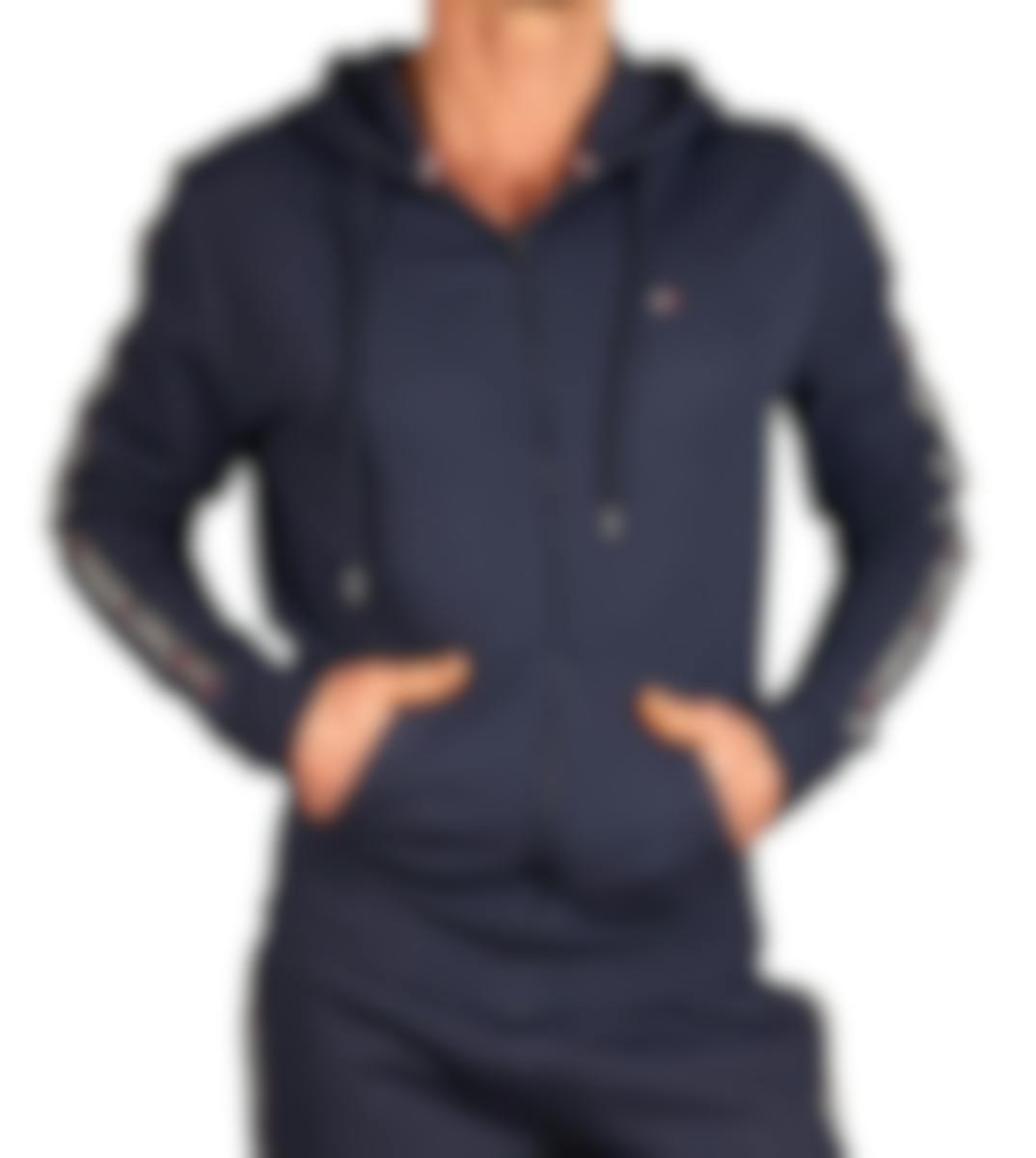 Tommy Hilfiger vest homewear Hoody LS HWK H UM0UM00708-416 marineblauw