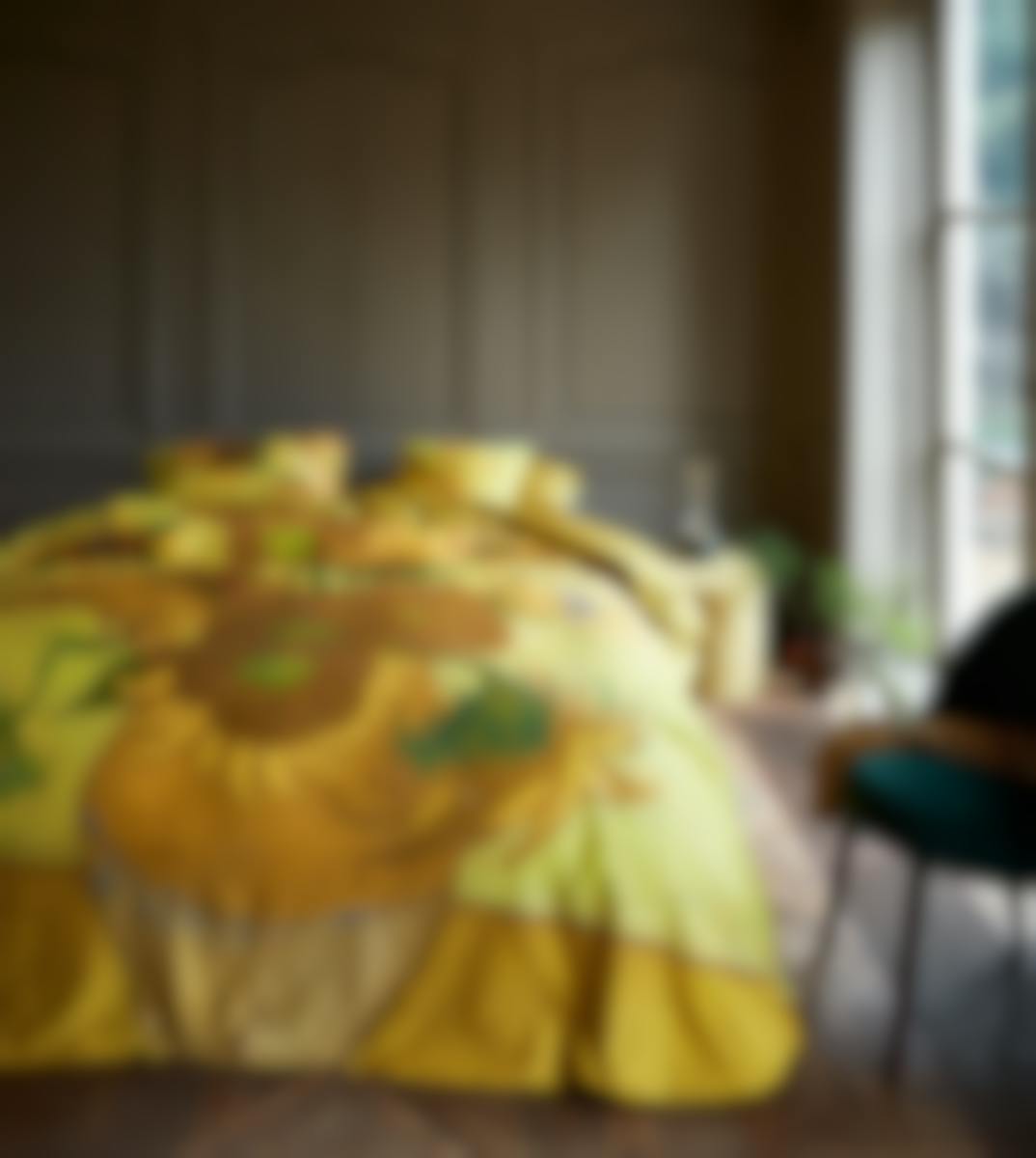 Van Gogh dekbedovertrek Tournesol Yellow Katoensatijn