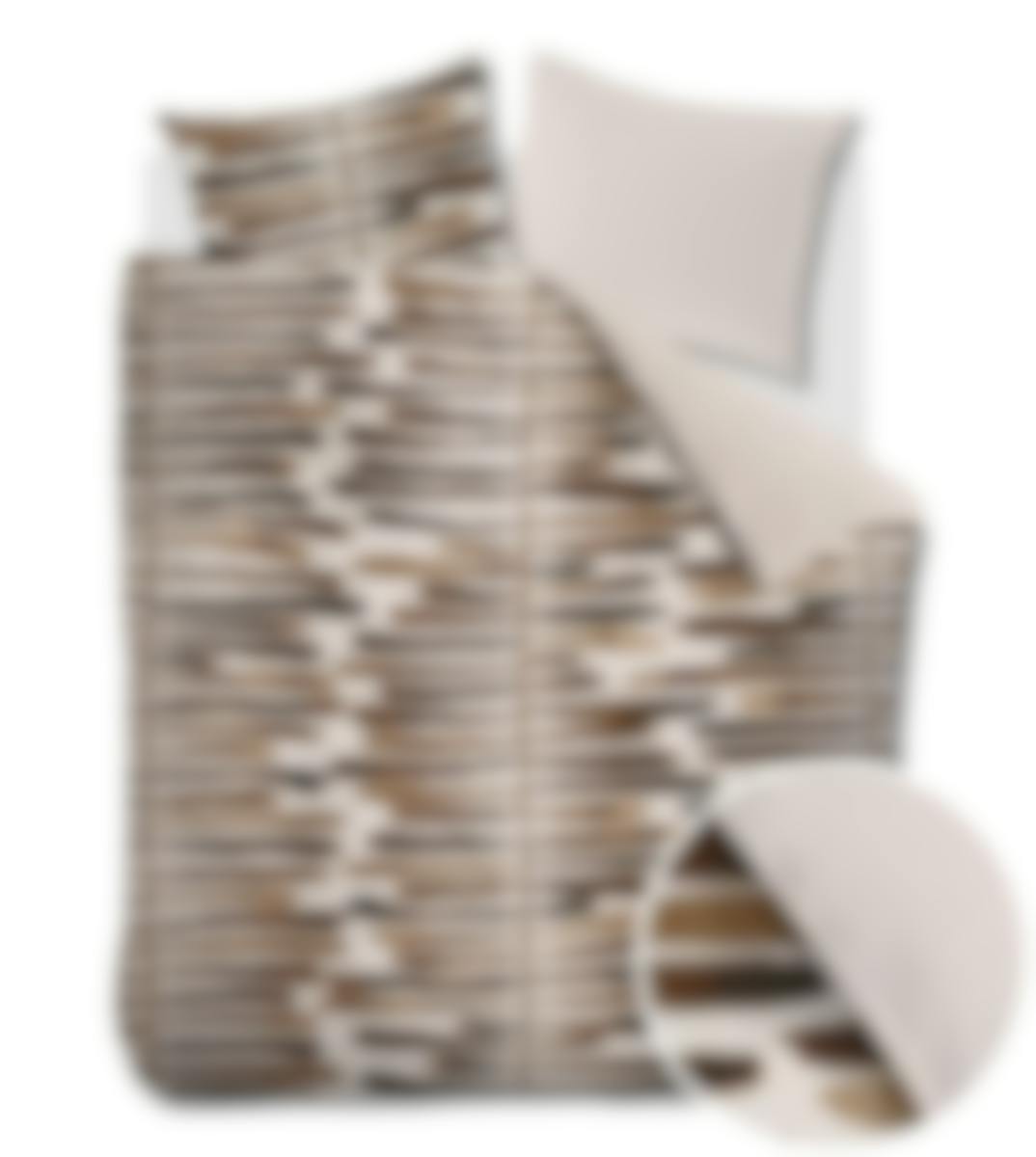 VTwonen housse de couette Botanic Stripe Terra Coton 240 x 200-220 cm