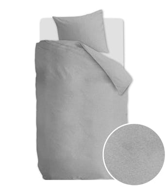 VTwonen dekbedovertrek Comfy Light Grey katoenjersey 140 x 200-220 cm
