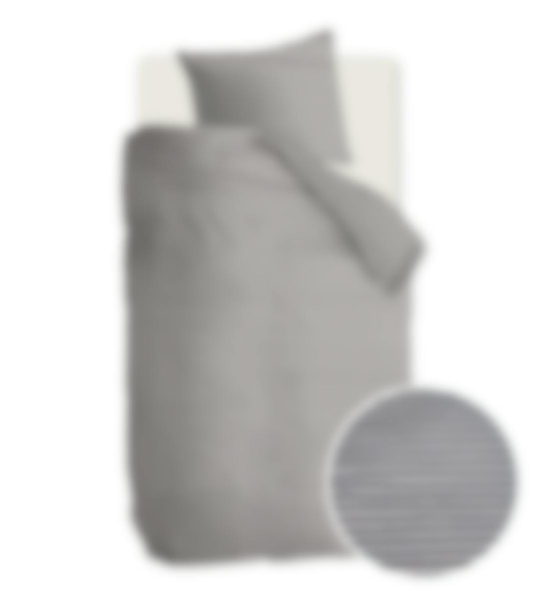 VTwonen housse de couette Comfy Stripe Grey Jersey de coton 140 x 220 cm