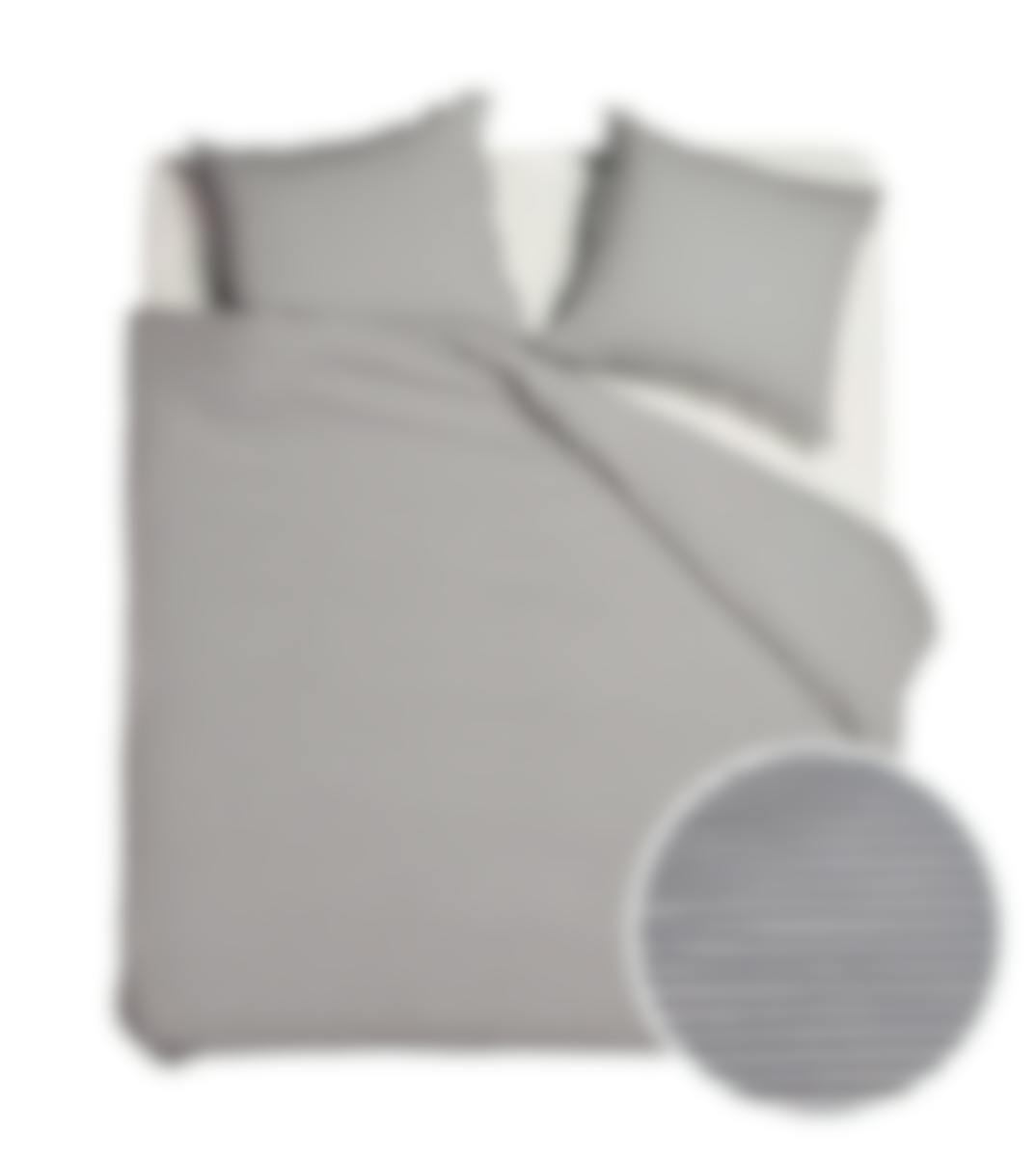 VTwonen housse de couette Comfy Stripe Grey Jersey de coton 240 x 220 cm