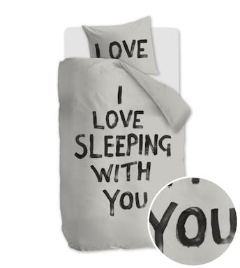 VTwonen dekbedovertrek Love Sleep Natural Katoen 140 x 200-220 cm