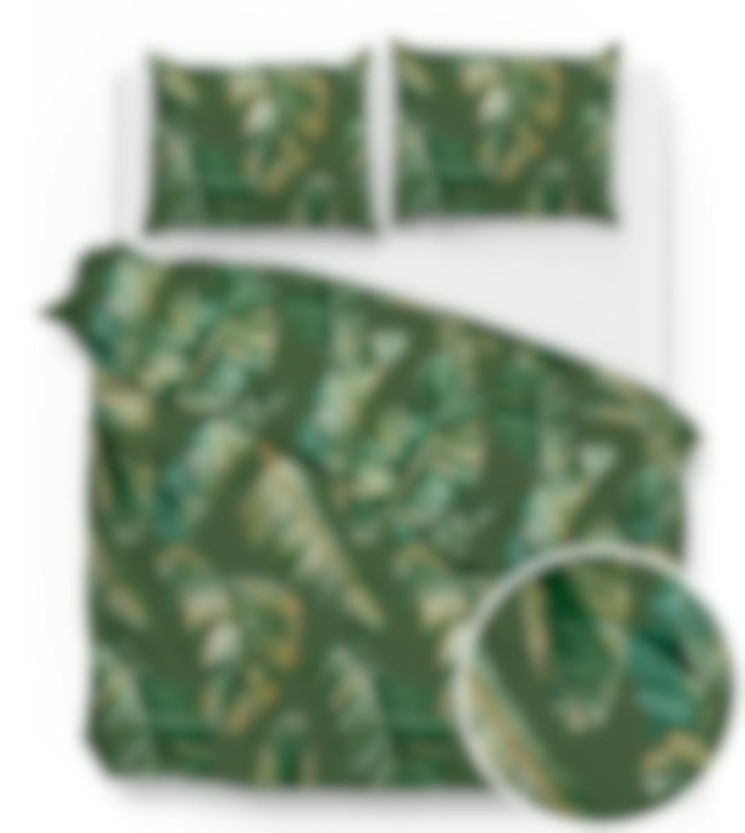 Zo! Home dekbedovertrek Alanzo Green katoensatijn 200 x 200-220 cm