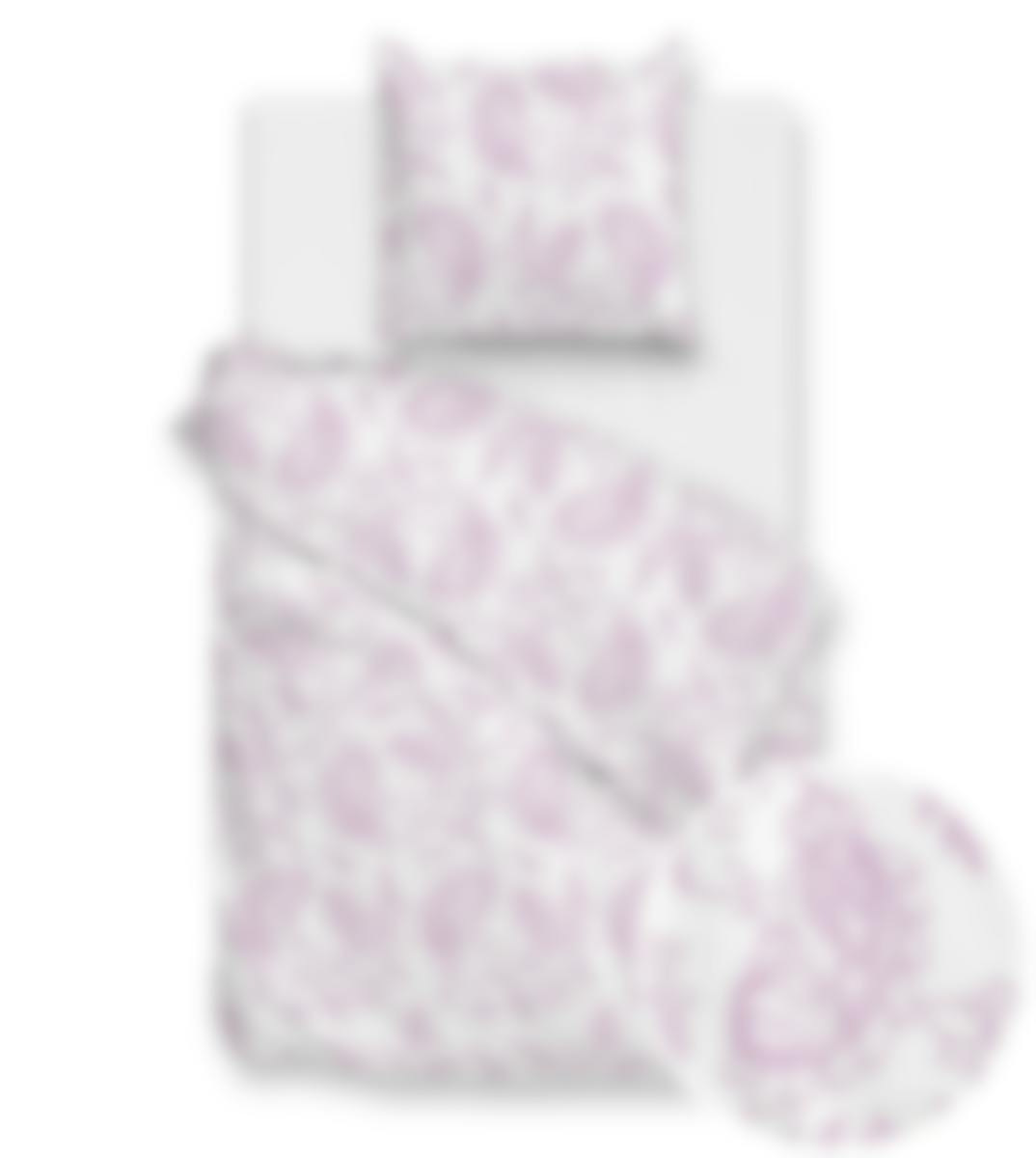 Zo! Home housse de couette Indiano Lilac Pink Percale de coton 140 x 200-220 cm