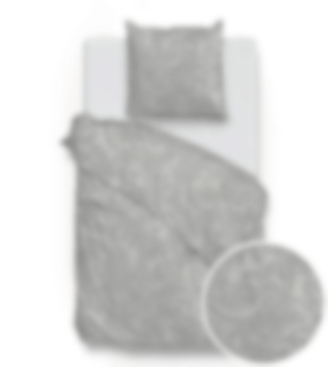 Zo! Home housse de couette Paisley di Lino Dove Grey Coton 140 x 200-220 cm
