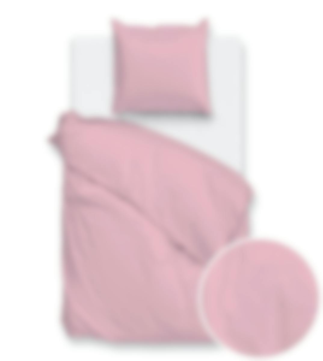 Zo! Home dekbedovertrek Percalle Lilac Pink Perkalkatoen 140 x 200-220 cm