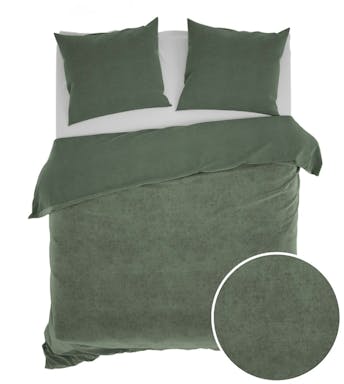 Zo! Home housse de couette Velluto Army Green Velours